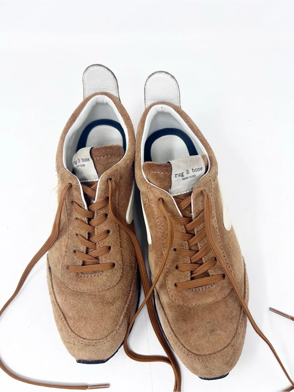 RAG & BONE RETRO RUNNER BROWN SUEDE LOW TOP SNEAKERS SZ 7